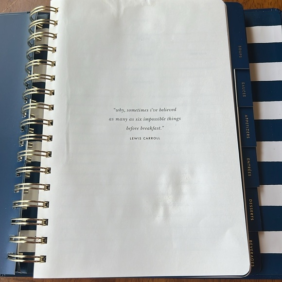 Kate Spade Made to Order Recipe Book Good Condition Blank Inside not written in - Picture 12 of 13